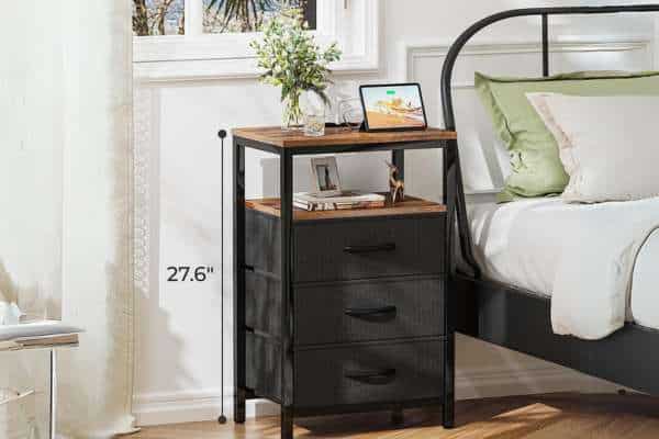 Huuger Nightstand with Charging Station